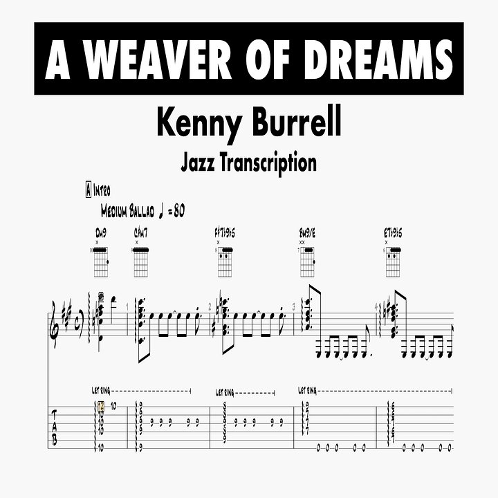 (Transcription GP) A Weaver of Dreams - Kenny Burrell product image (1)