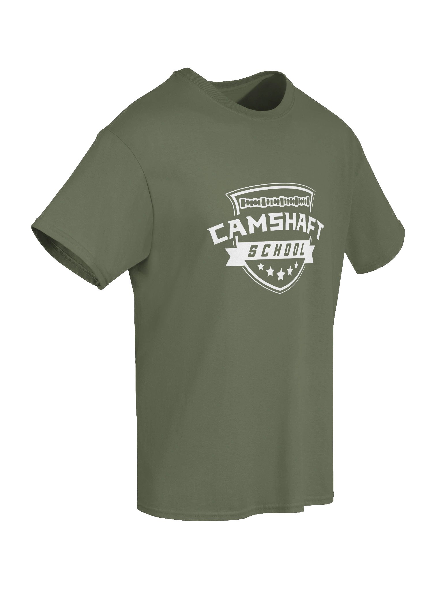 T-shirt - White on Military Green product image (8)