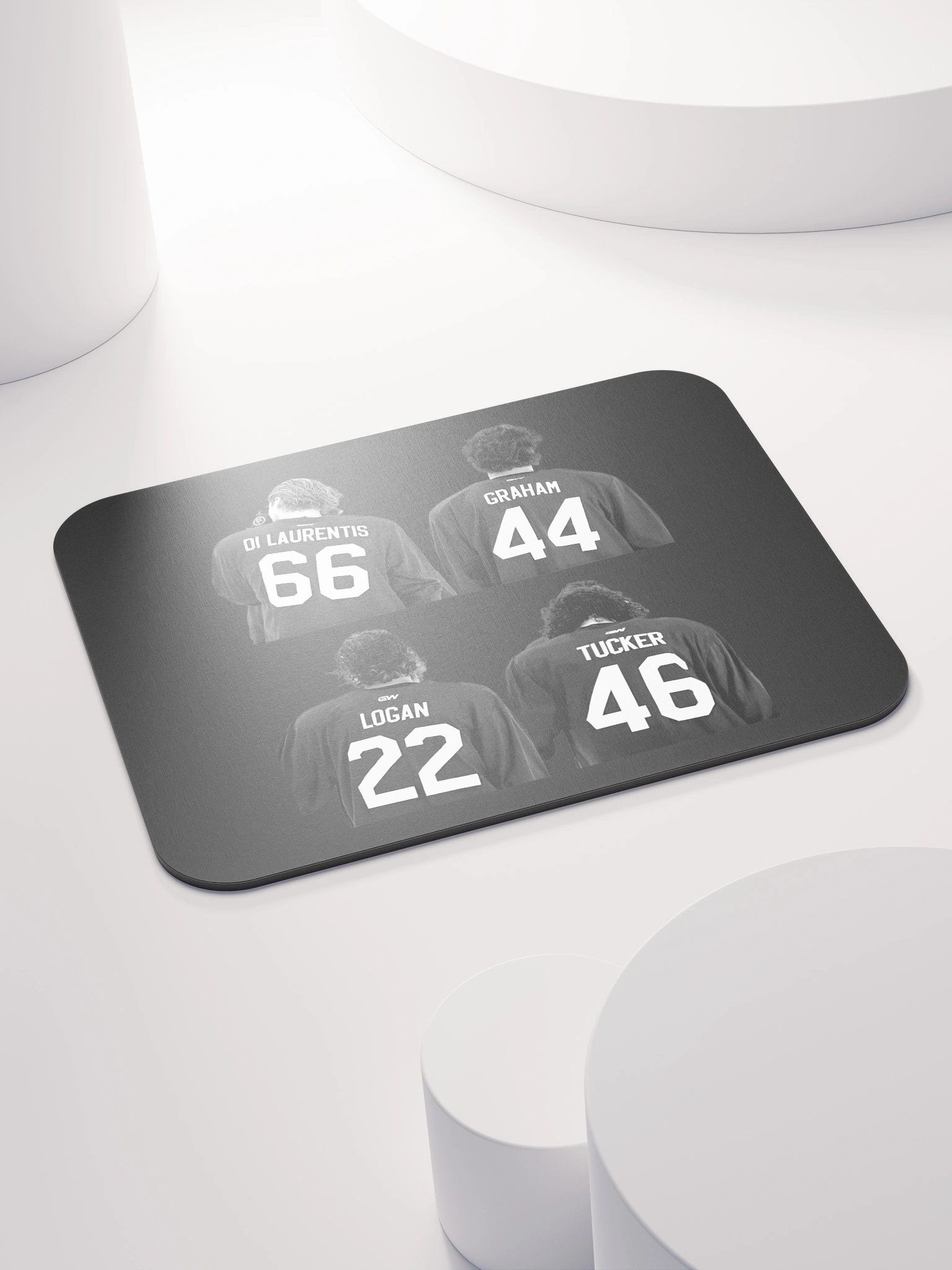 Off Campus B&W Jersey Mouse Pad product image (4)