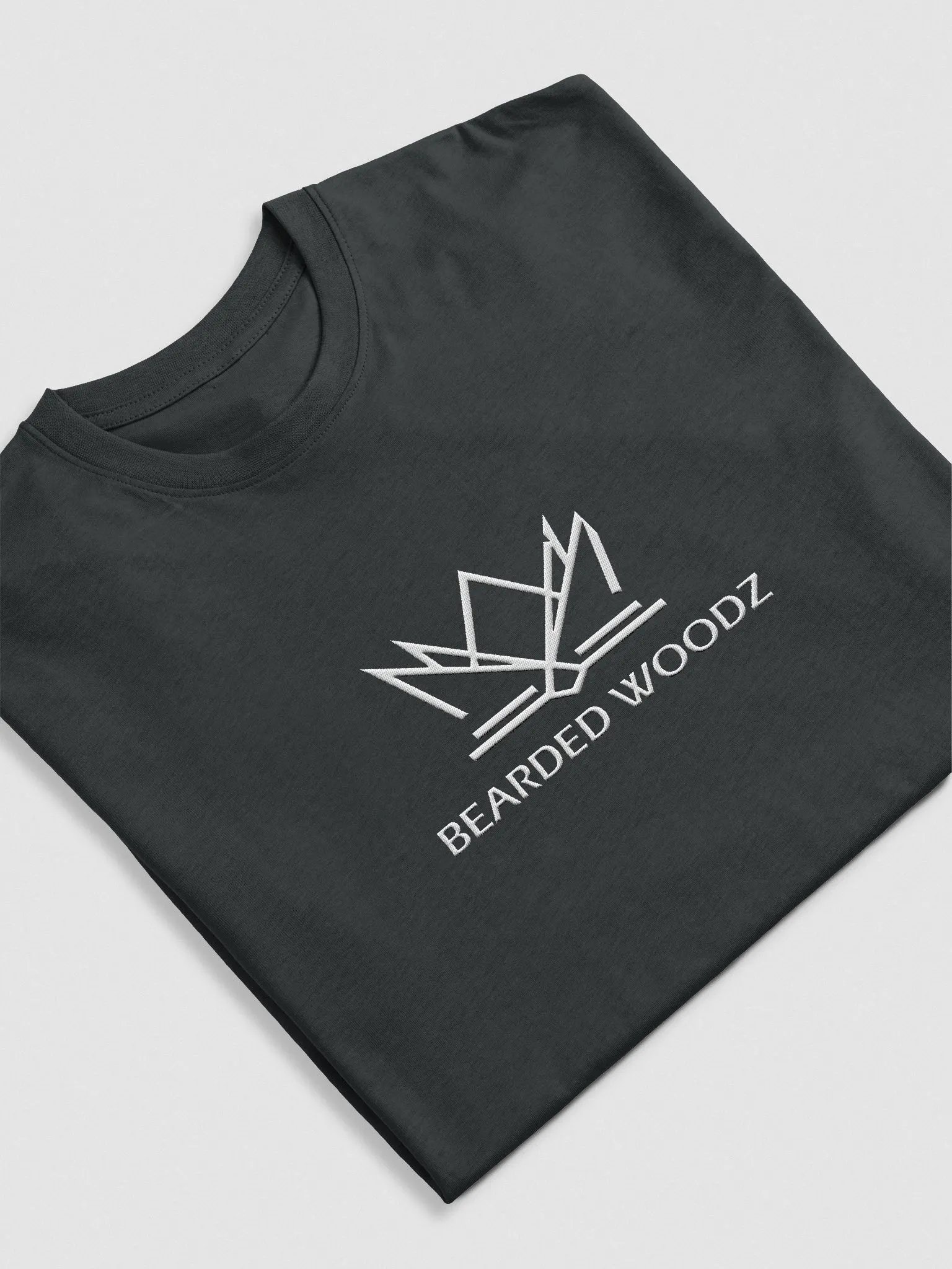 Men's Classic Bearded Woodz T-Shirt (White Embroidery) product image (3)