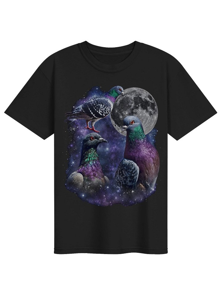 Pigeon Shirt, Bird Graphic Tee, Comfort Colors Unisex T-Shirt, Moon Bird Howling Moon Shirt product image (1)