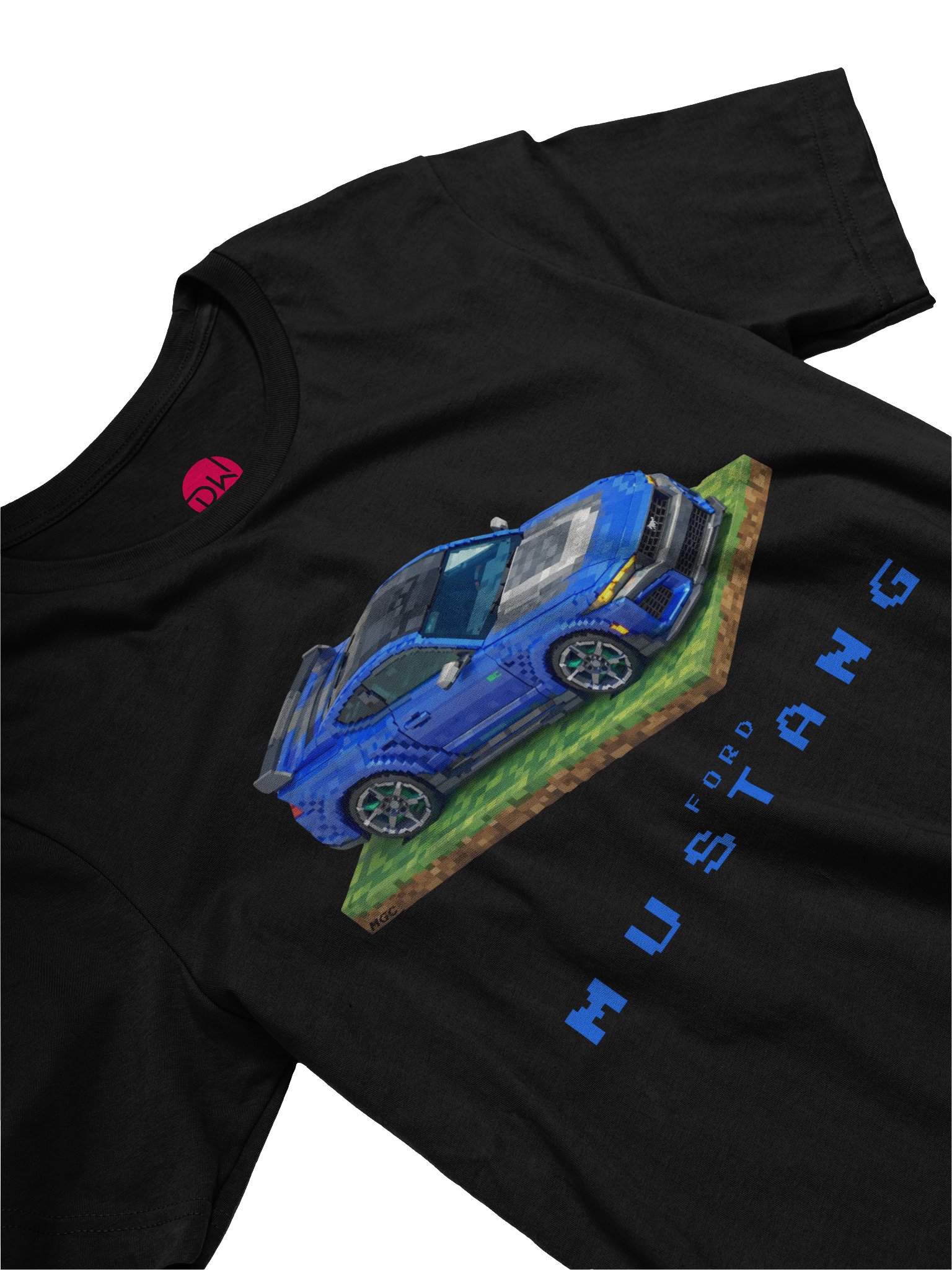 Blue Ford Mustang Dark Horse Shirt (Pixel, Retro, Minecraft) product image (25)