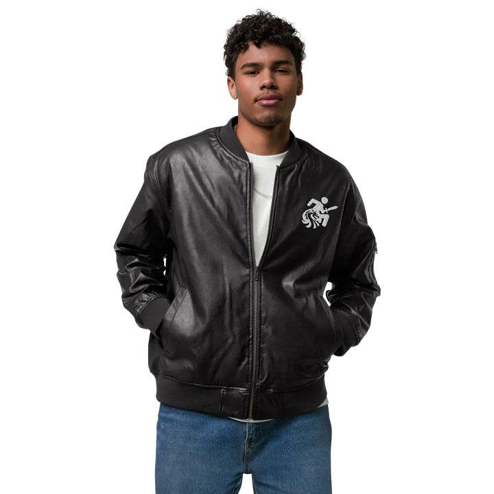 Dungeons and Disableds - Faux Leather Bomber Jacket product image (2)