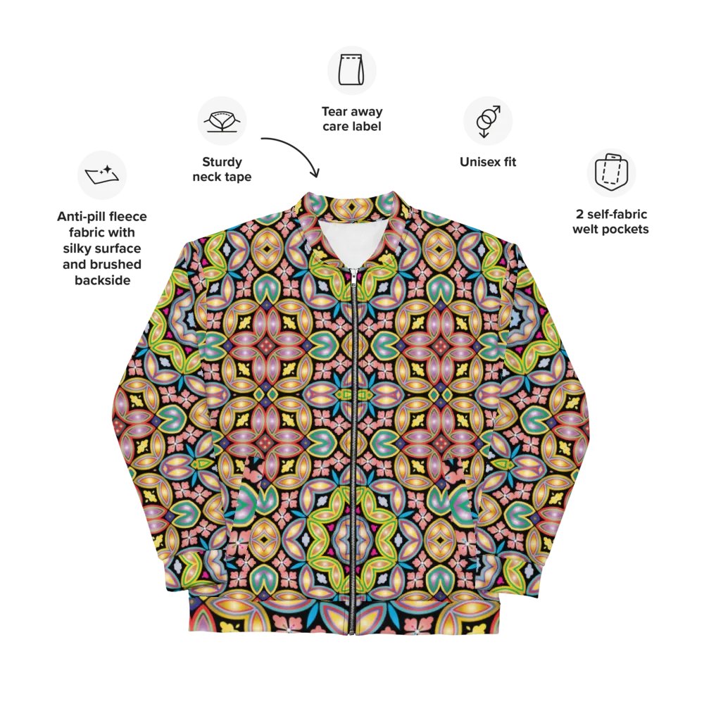 Batik Kawung Red Bomber Jacket product image (9)