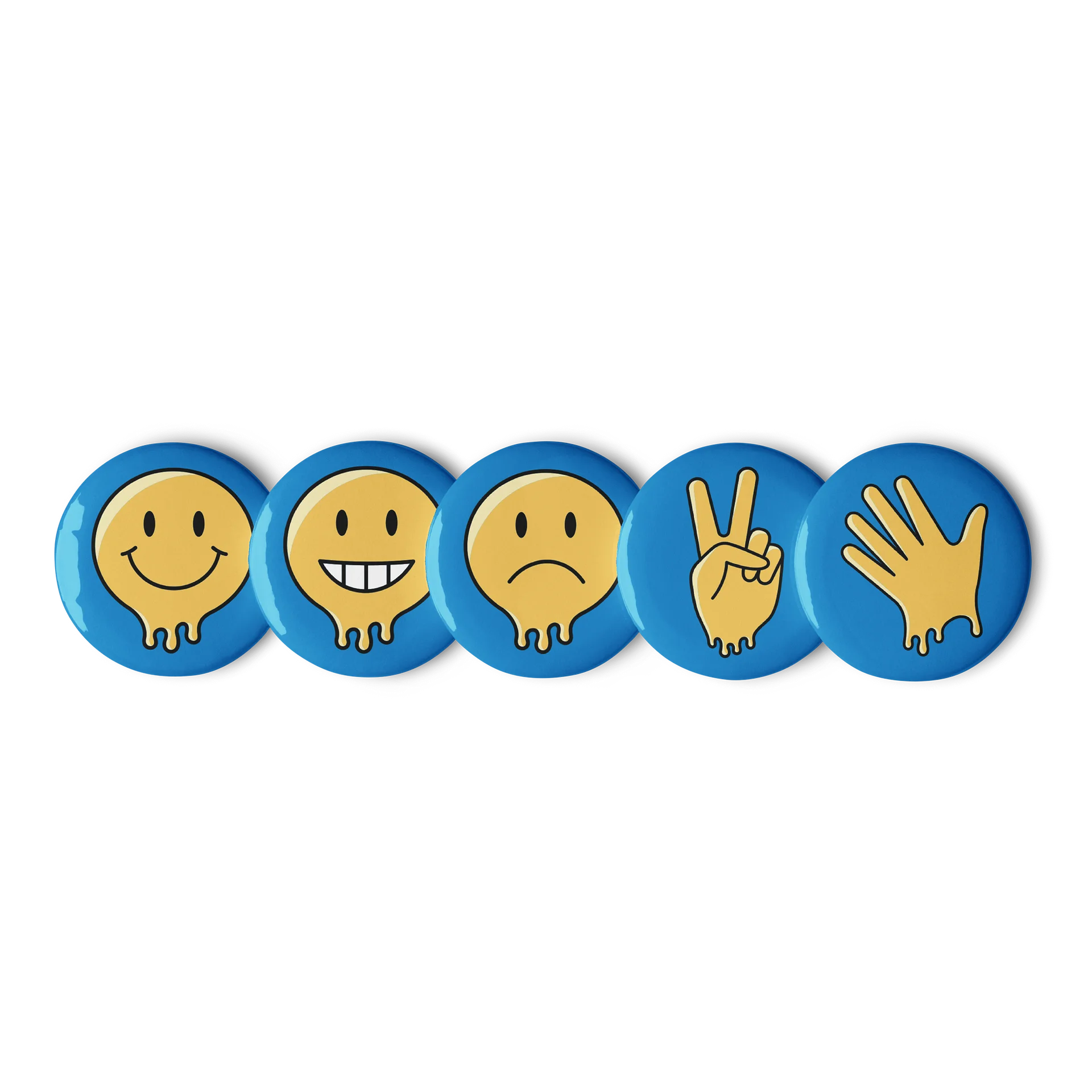 Melting Smiley Pin Buttons Set product image (1)