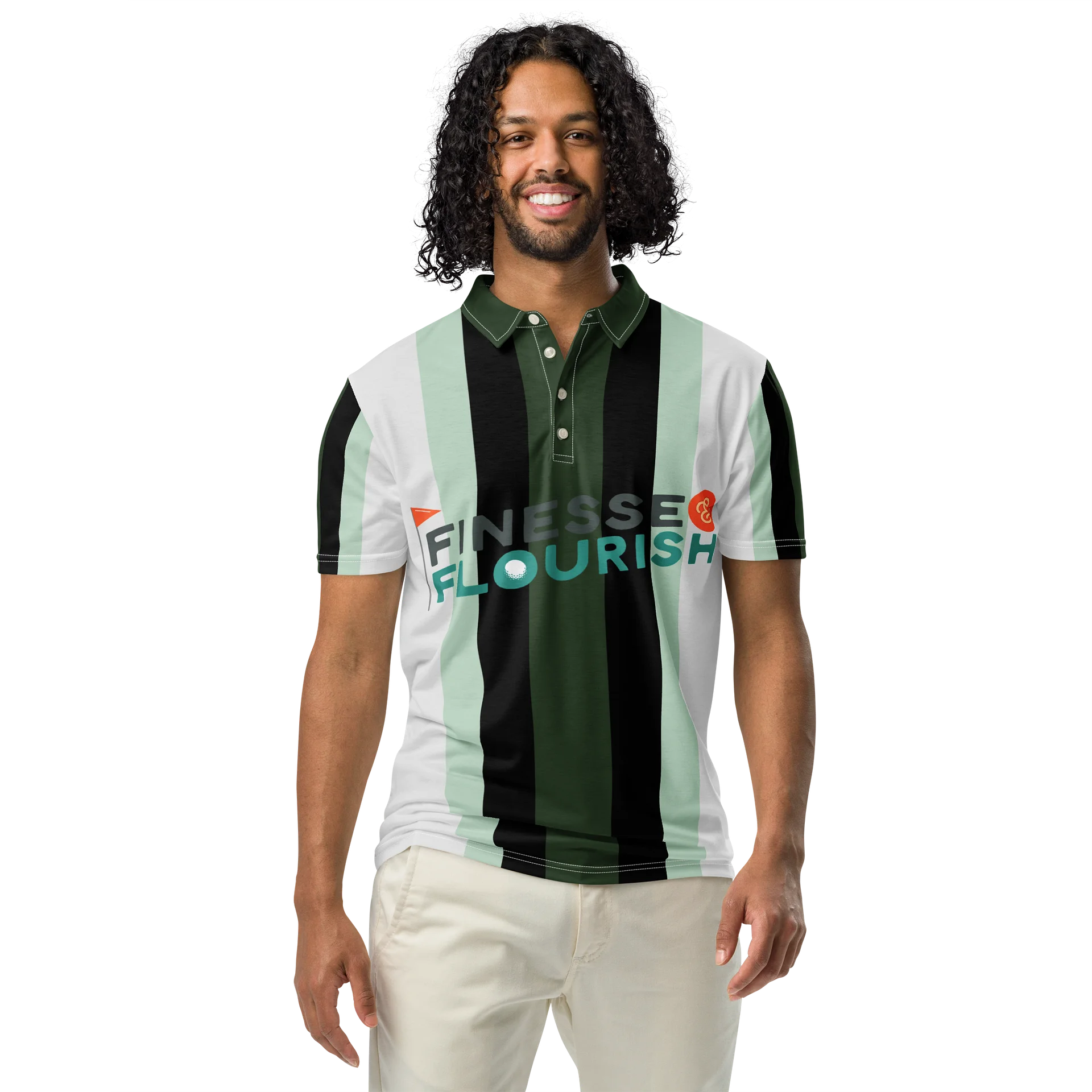 F&F Stripe Slim Fit Polo Shirt product image (3)