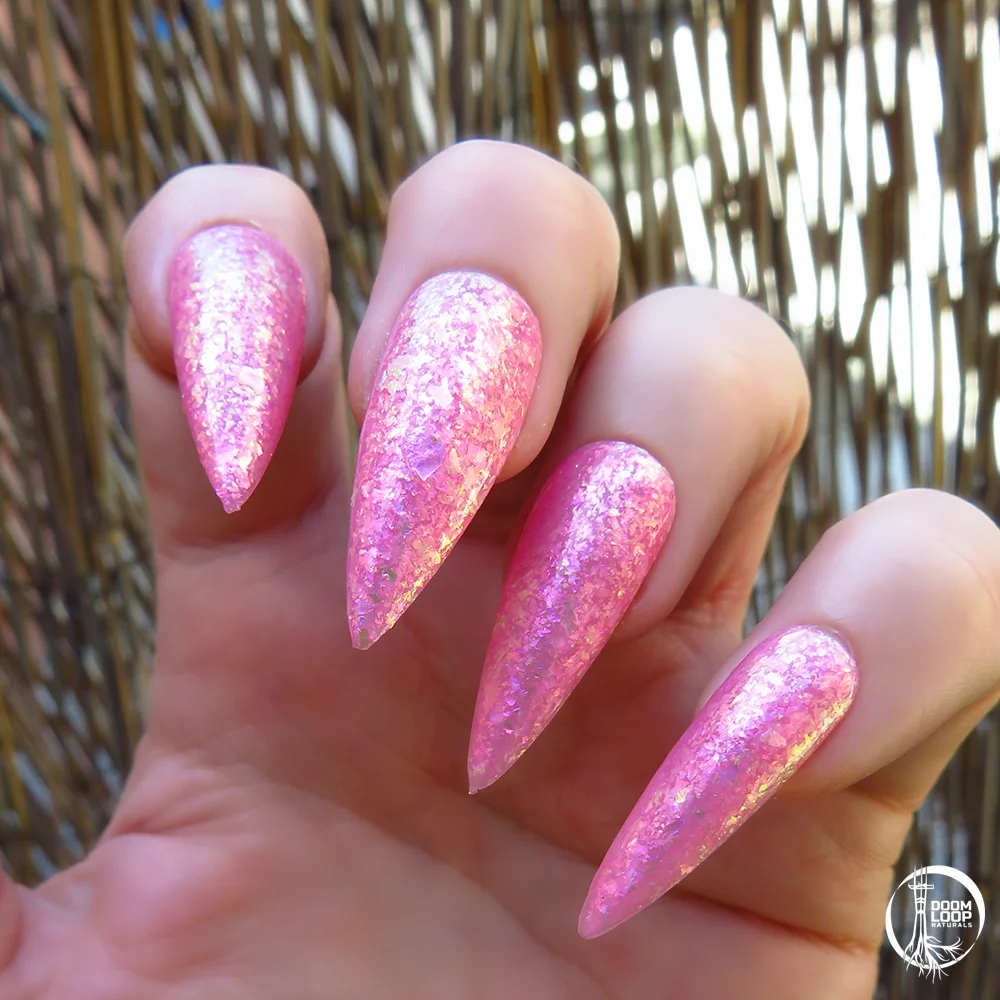 SHAPE OF A NAME - Soft Pink Jelly Flakie Nail Polish product image (8)