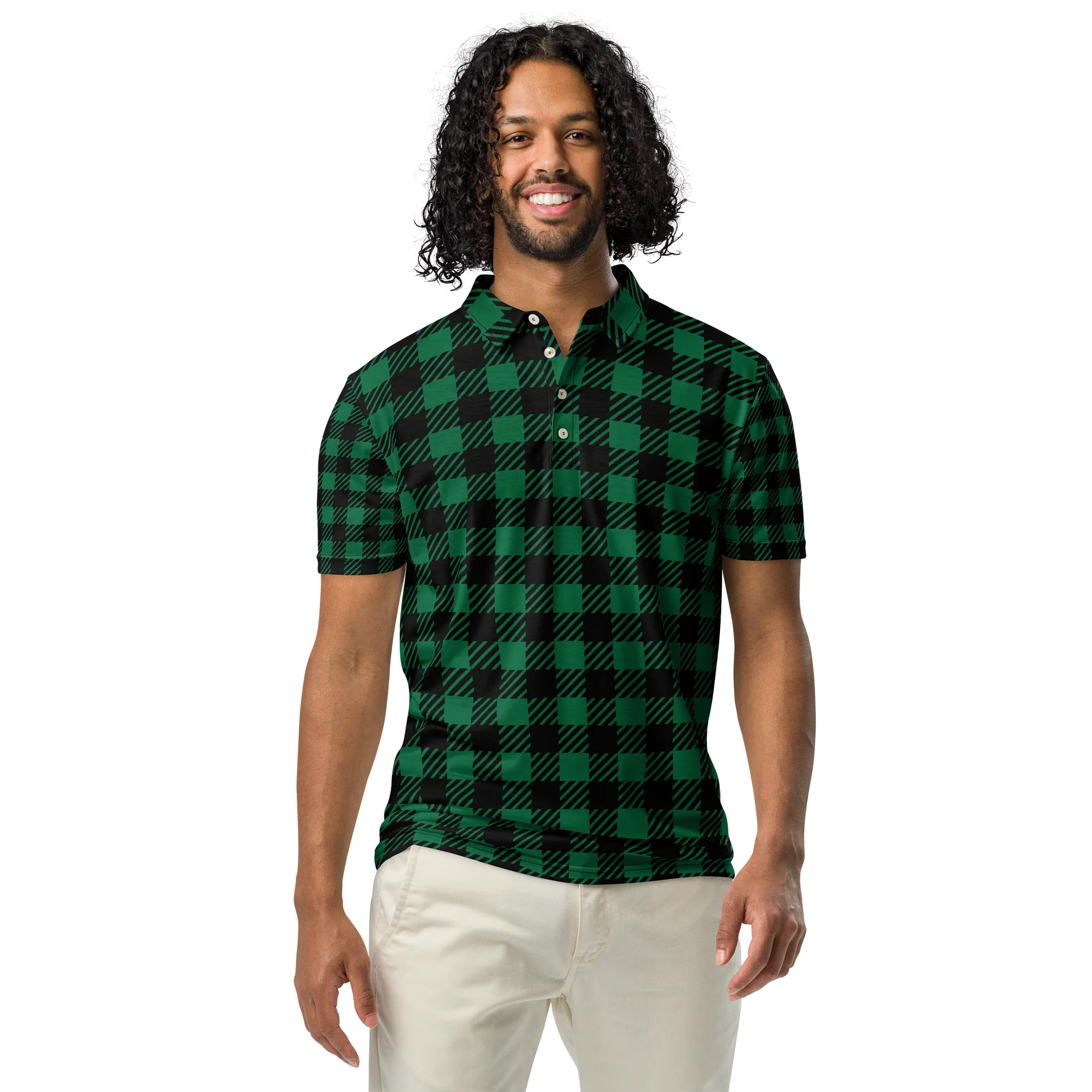 Midnight Check All-Over Print Polo product image (3)