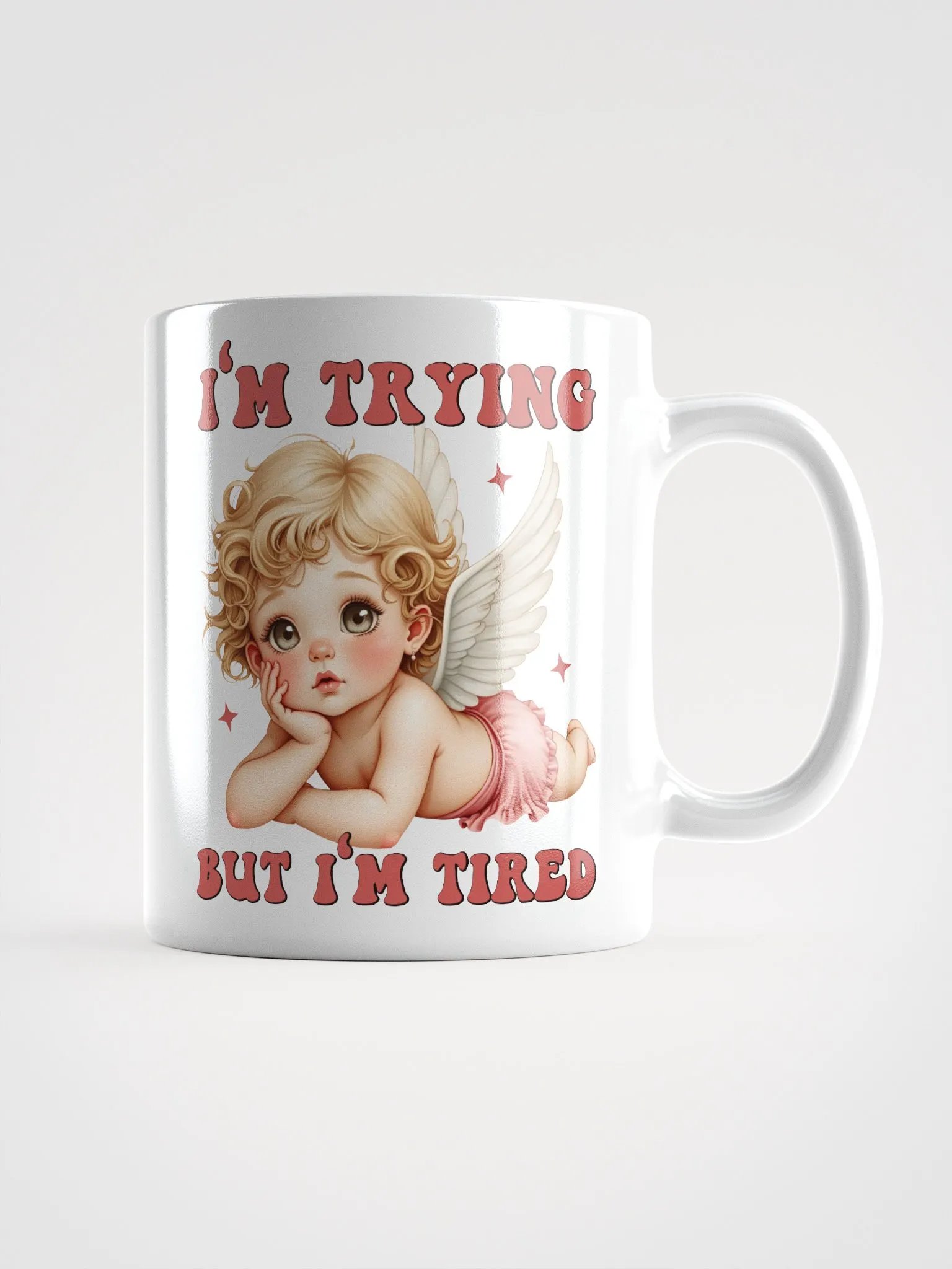Cherub Confessions White Glossy Mug product image (1)