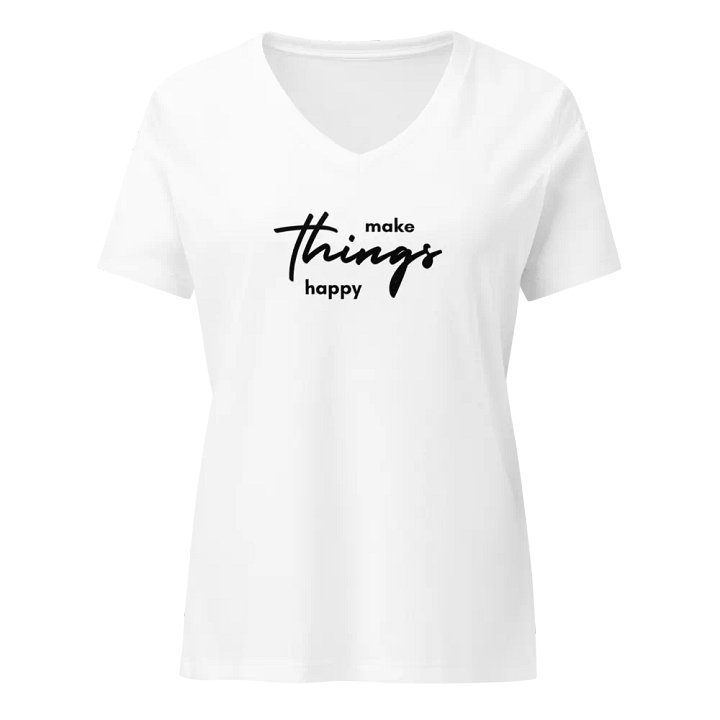 'Make Things Happy' Women's V-Neck Tee product image (25)