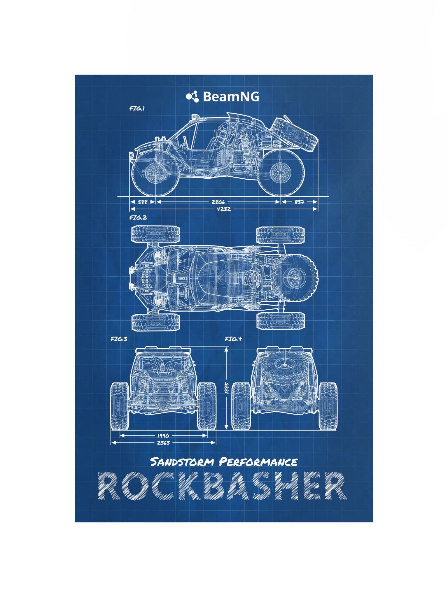 SP Rockbasher Blueprint Poster product image (2)