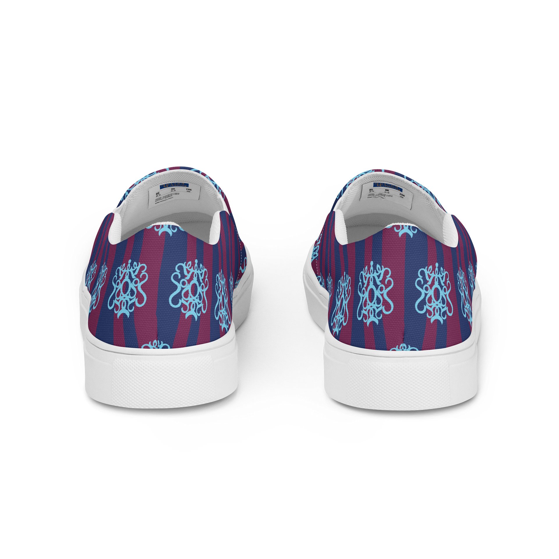 Navy Flirty Academic Canvas Slip-Ons product image (4)