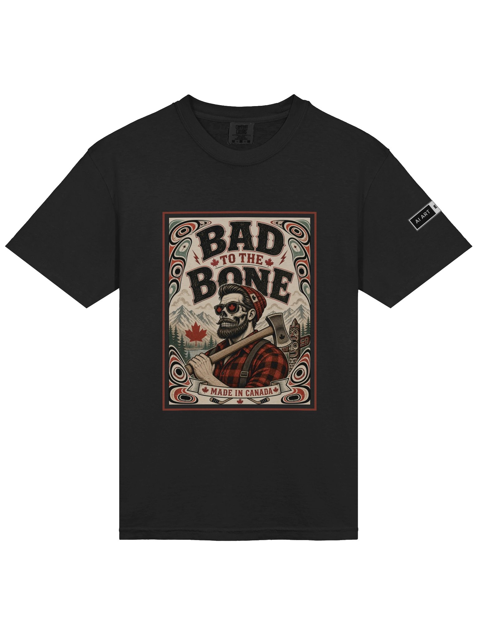 "BAD TO THE BONE" 100% cotton T-shirt product image (1)