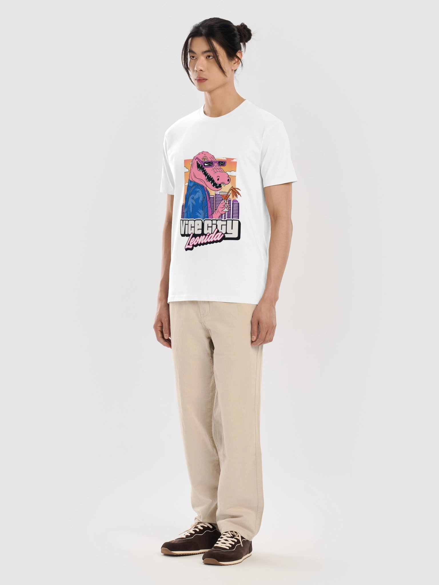 Retro Pink Gator Vice City Tee | Inspired by Jason's Look in GTA VI product image (7)