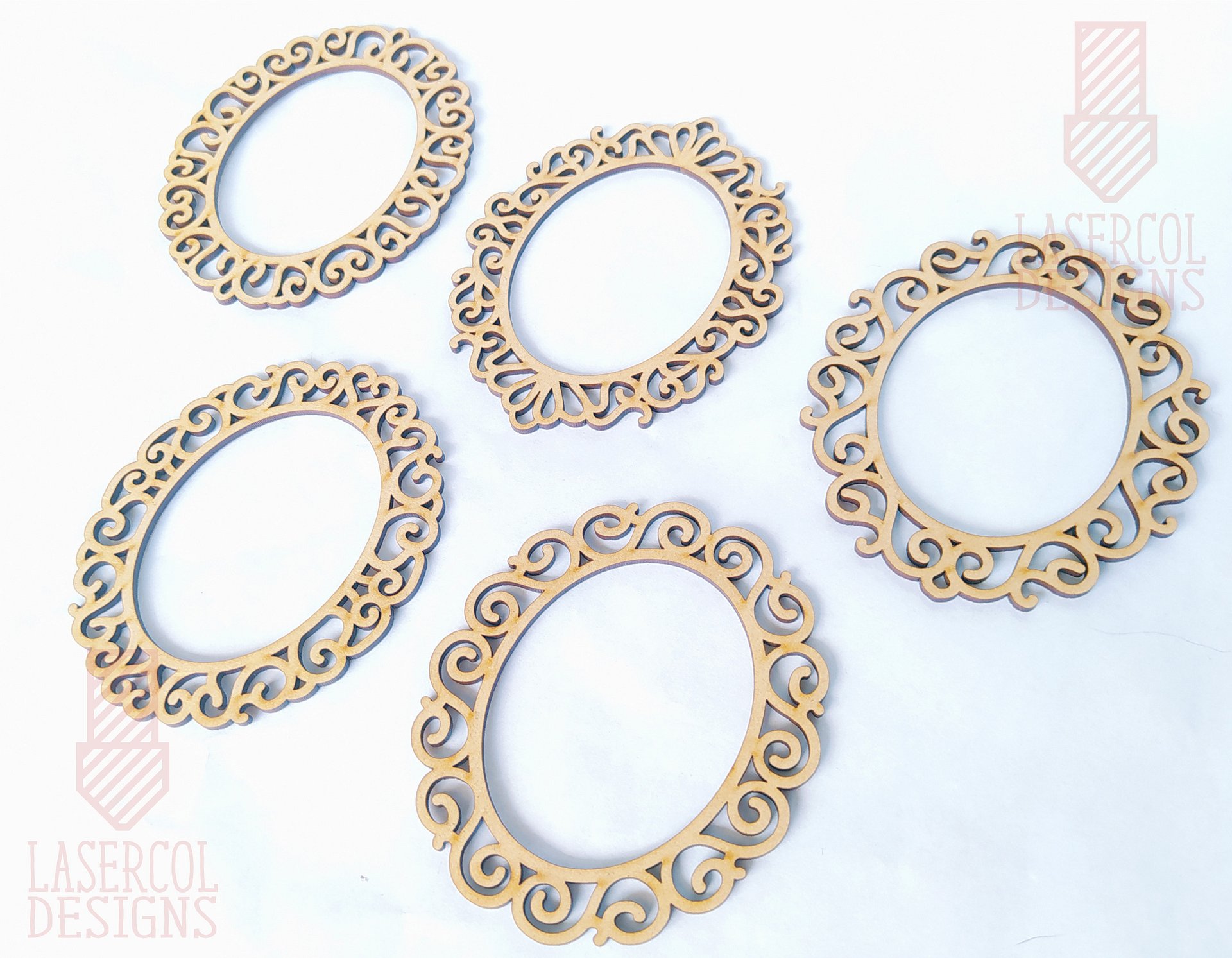 Oval Frames (Five Styles) - Laser Cut Files product image (3)