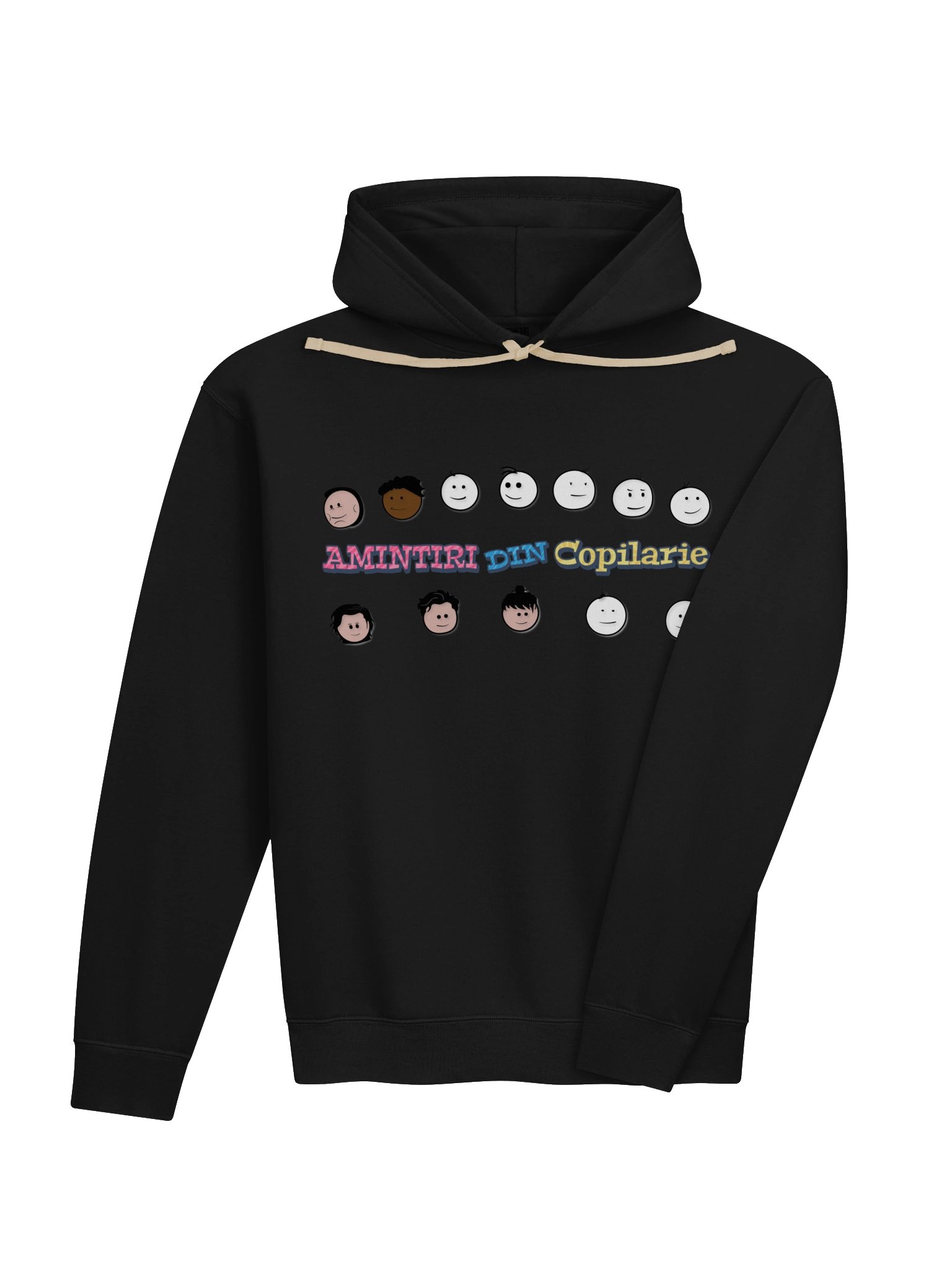 🧥 Hanorac Negru Bărbați „Amintiri Din Copilărie” – Personajele product image (4)