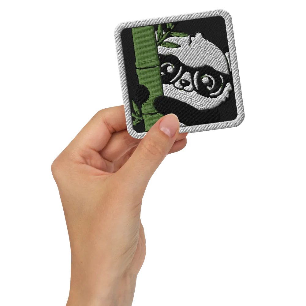 Peeking Panda Embroidered Patch product image (2)