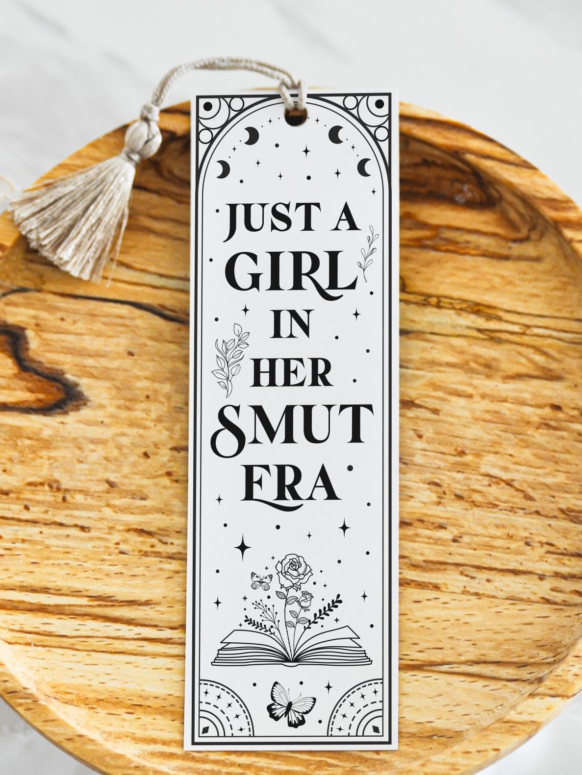 Smut Bookish Reader Tarot Bookmark SVG, Laser Cut File, Book Quotes Butterly Flower Books Dark Romance, Instant Digital Download product image (3)