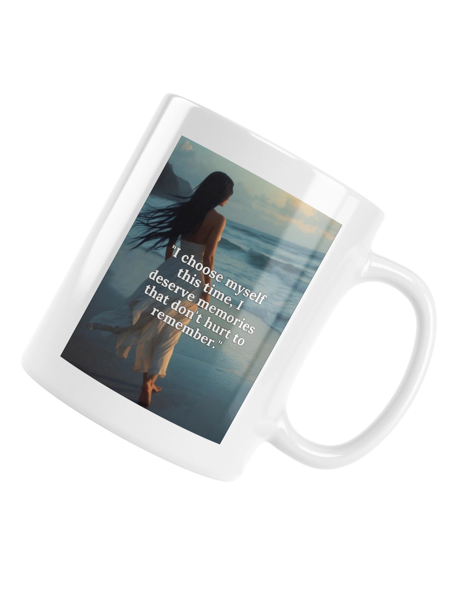 Mind Matter- I Choose Myself Beach Quote- White Mug product image (6)