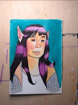 Fantasy Portrait A5 Watercolour and Ink product image (1)