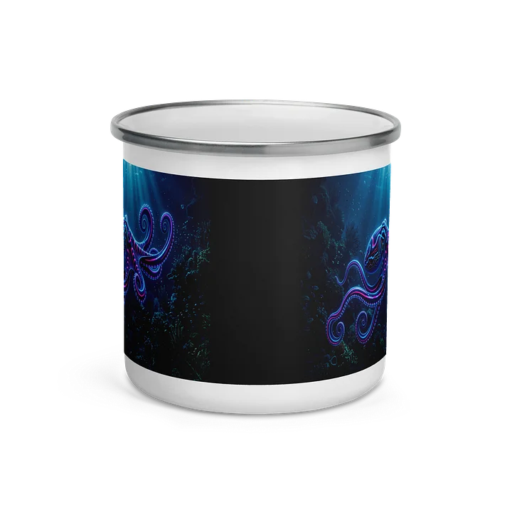 Neon Octopus Adventure Enamel Mug product image (2)