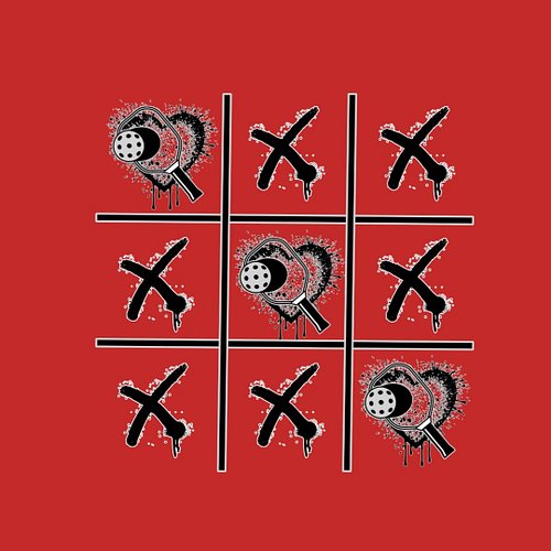 Show off your love for pickleball with this bold and playful pickleball tic tac toe t-shirt design. Featuring a pickleball pa...