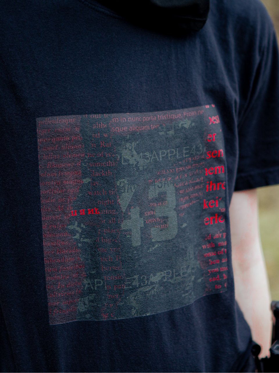 "43" Graphic T-Shirt (Red & Multicam Black) product image (3)