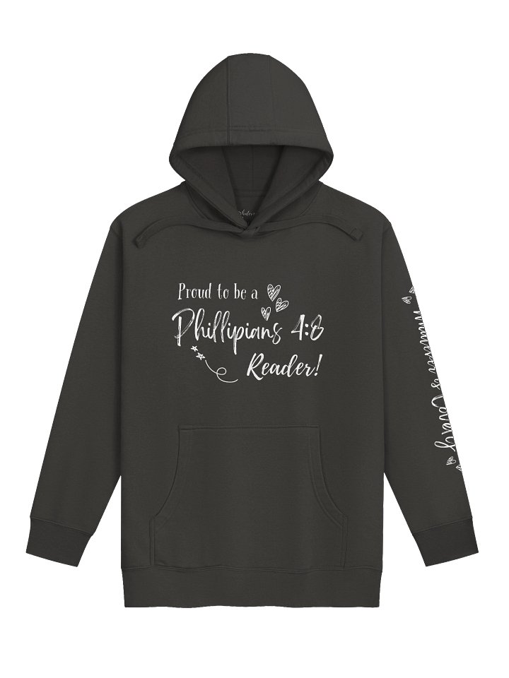 Phillipians 4:8' Bookworm Hoodie (Dark Colours) product image (2)