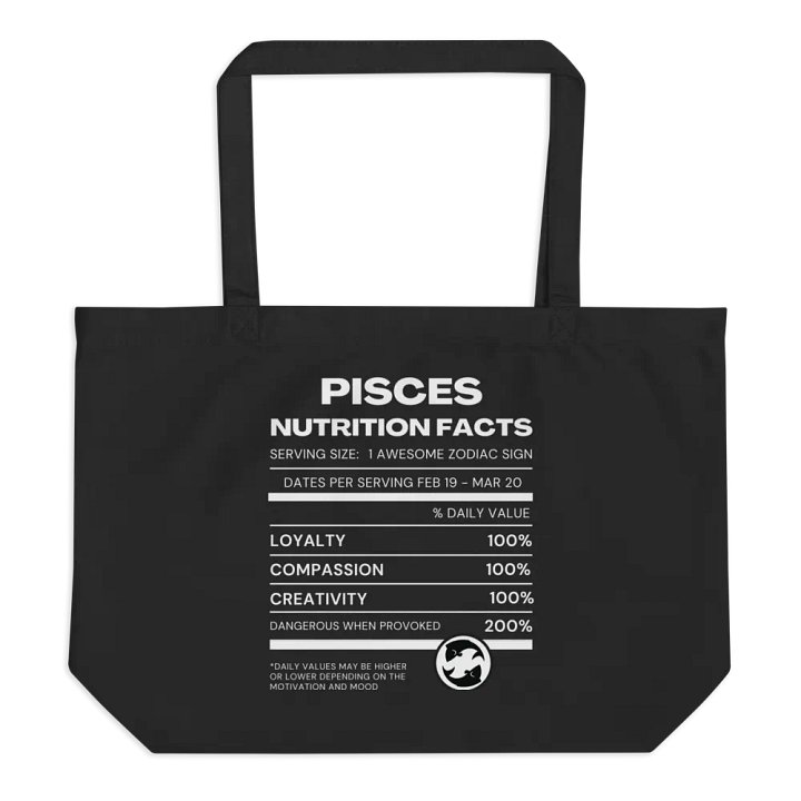 Pisces Nutrition Facts Tote product image (2)