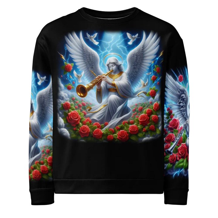 Angels making Music with a Clarinet - All-Over Unisex Sweatshirt #5 product image (1)