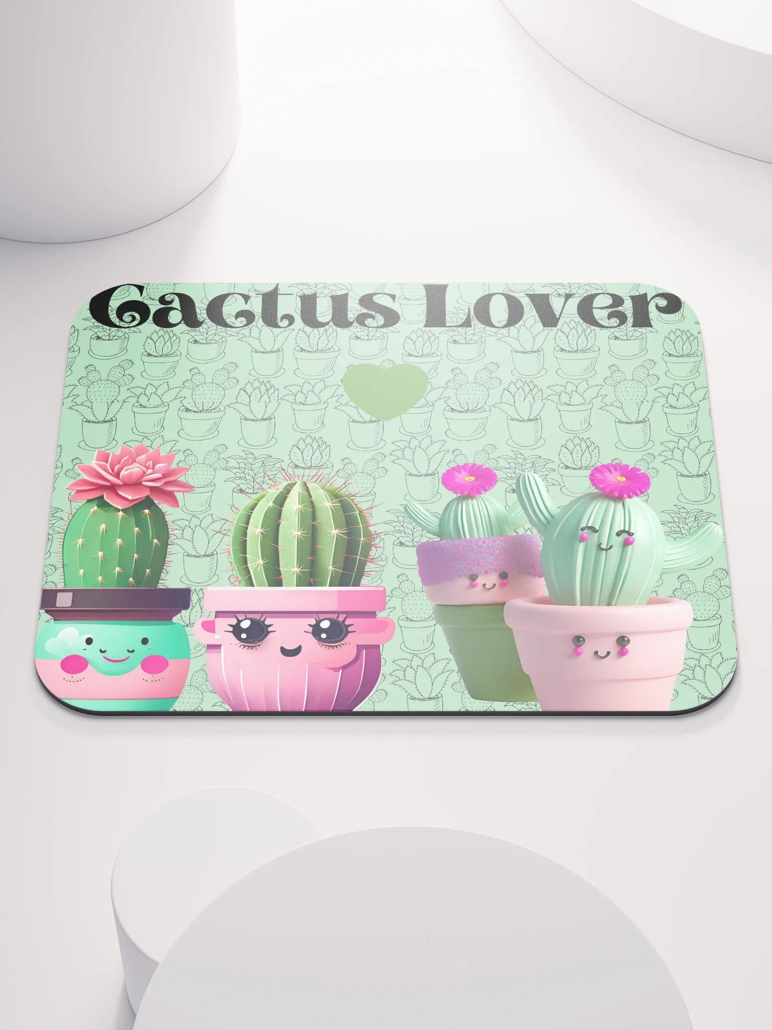 Cheerful Cactus Mouse Pad product image (1)