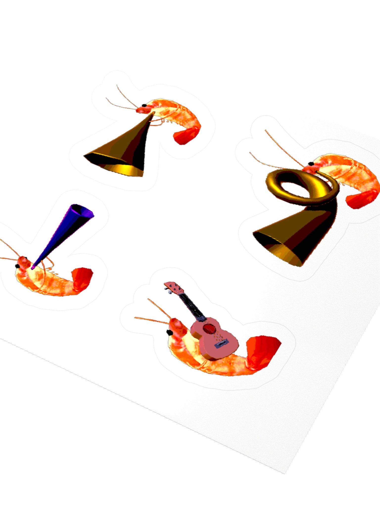 Shrimp Quartet Sticker Pack product image (2)