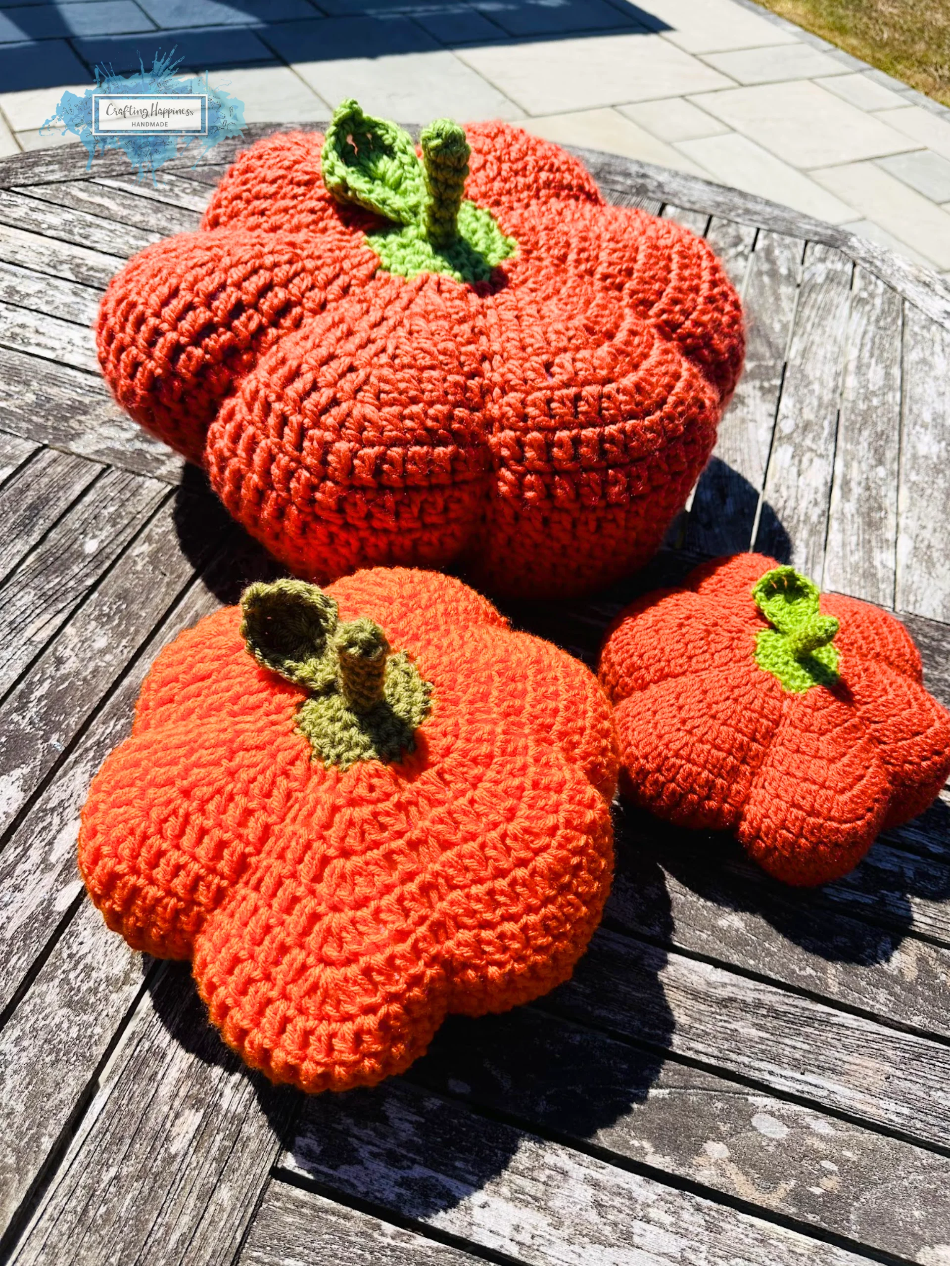 No Sew Crochet Pumpkin Pattern | 4 Sizes, Fall Decor (PDF Pattern) product image (3)