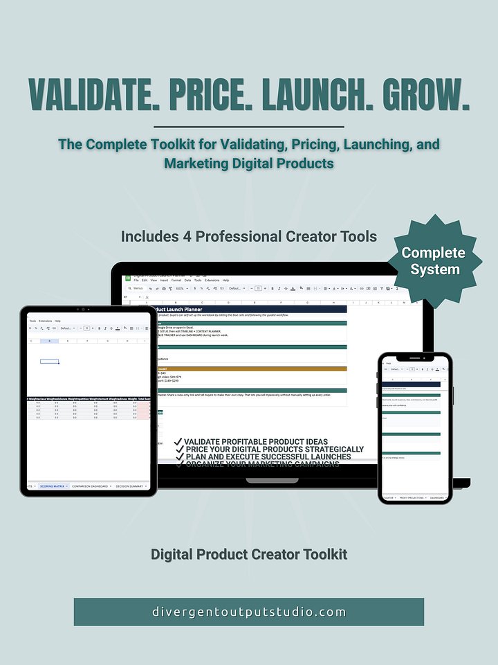 From Idea to Income: The Digital Product Launch Toolkit By Divergent Output Studio product image (1)