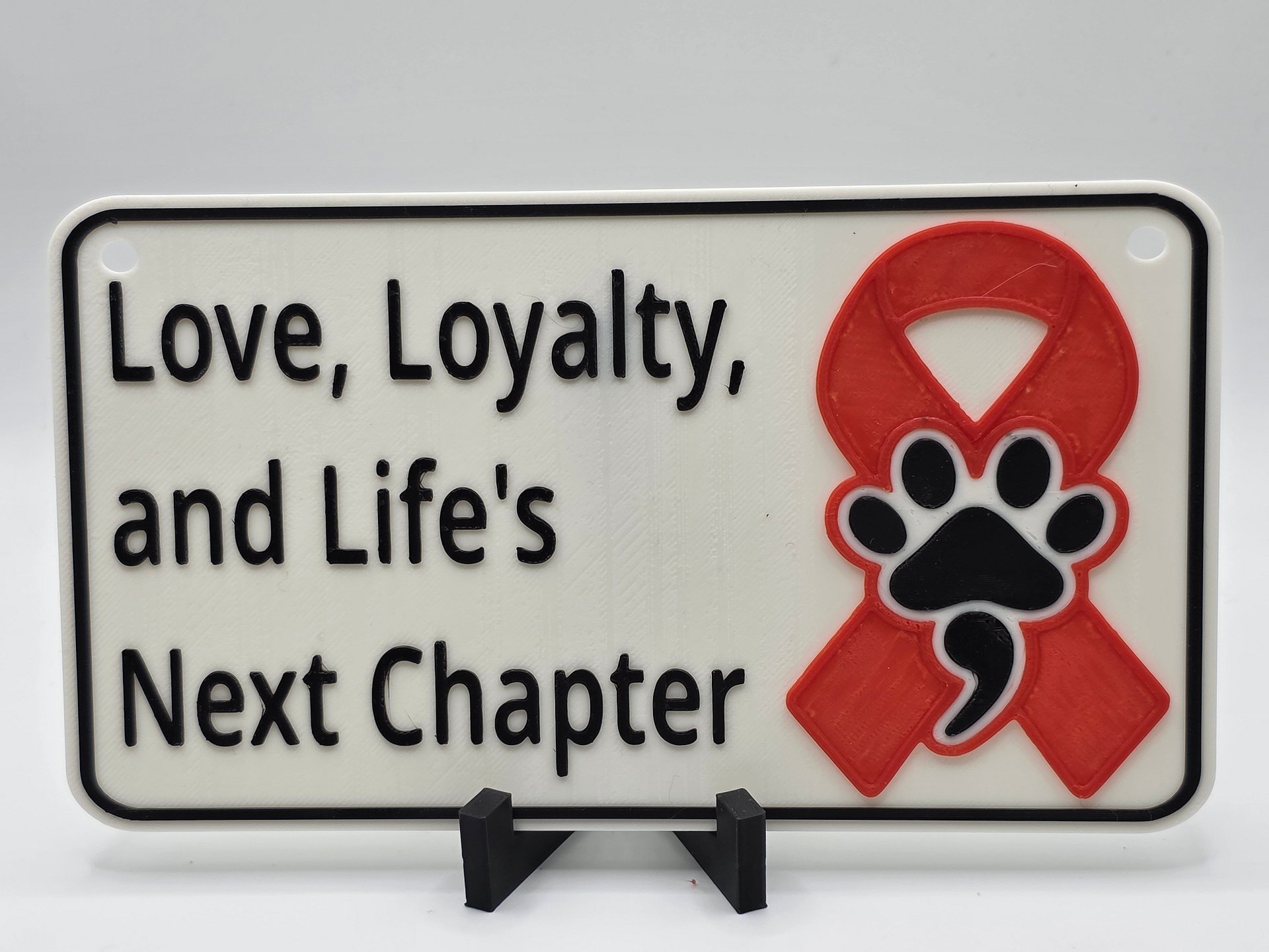 ❤️Red Awareness Ribbon Sign | Love, Loyalty, and Life’s Next Chapter product image (1)