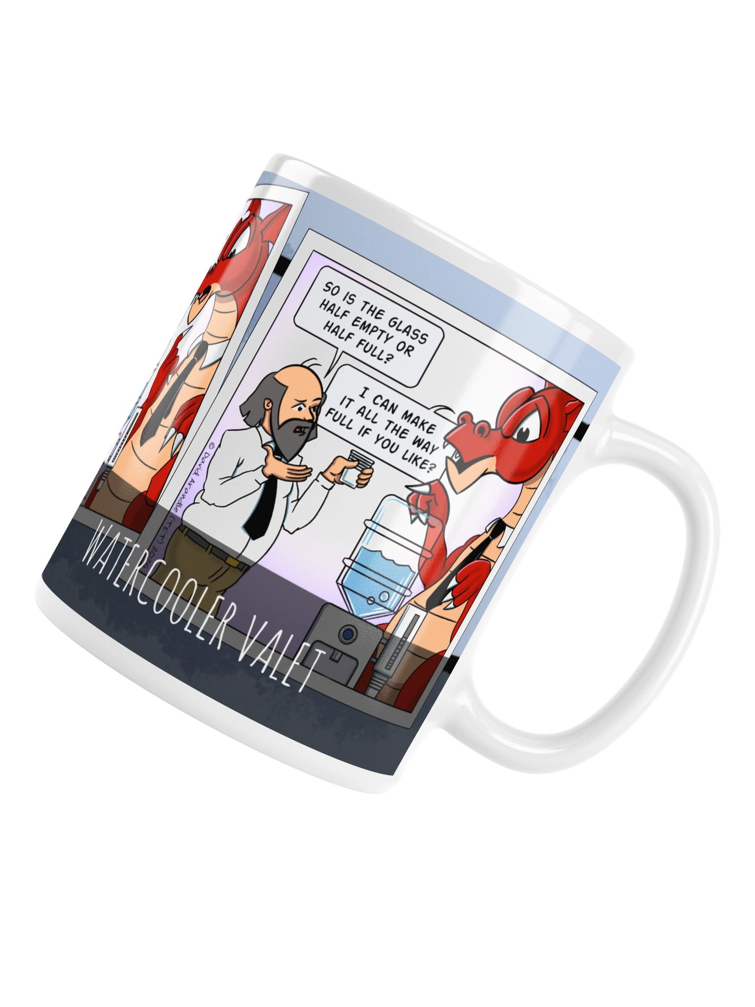 Resident Dragon Comic Watercooler Valet Three-Panel Mug product image (6)