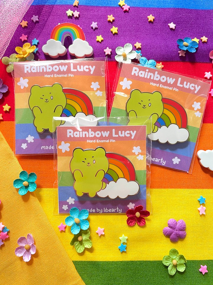 Lucy Rainbow Pride Enamel Pin product image (1)
