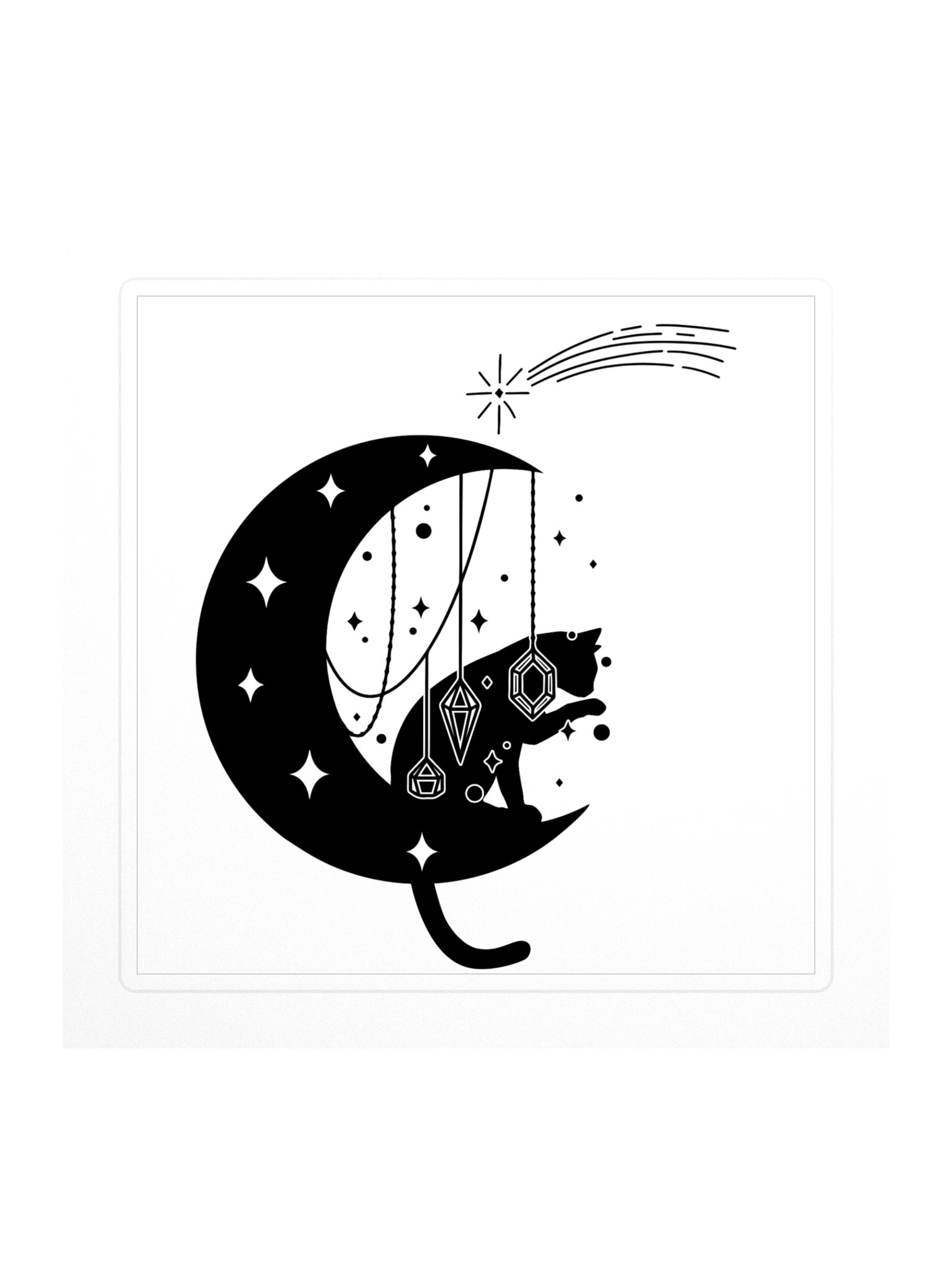 Mystic Moon Cat Kiss Cut Sticker product image (1)