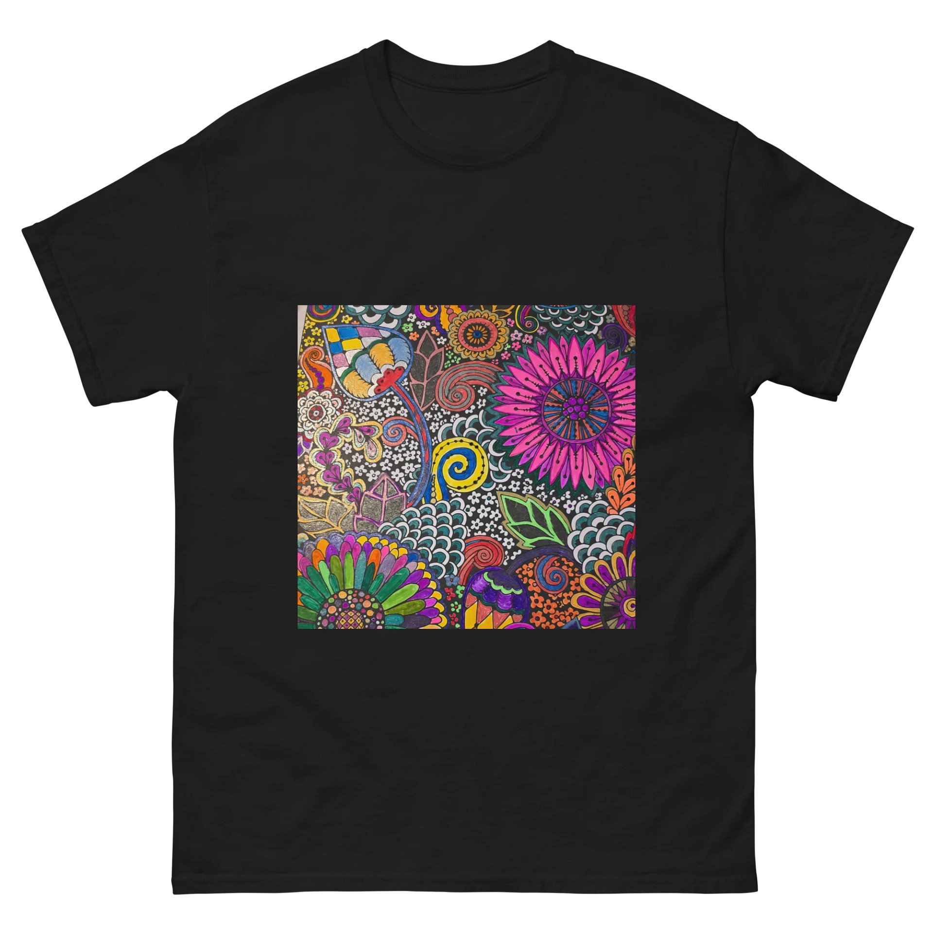 Floral Doodle Delight T-Shirt product image (2)