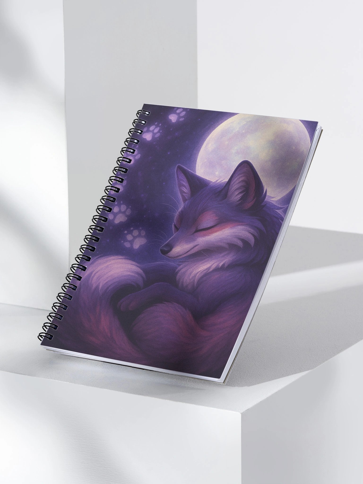 "In the stillness of the night, dreams follow quiet pawprints beneath the moon." product image (3)