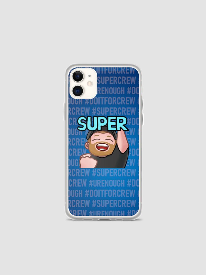 Super - blue with txt - Clear Case for iPhone® product image (1)