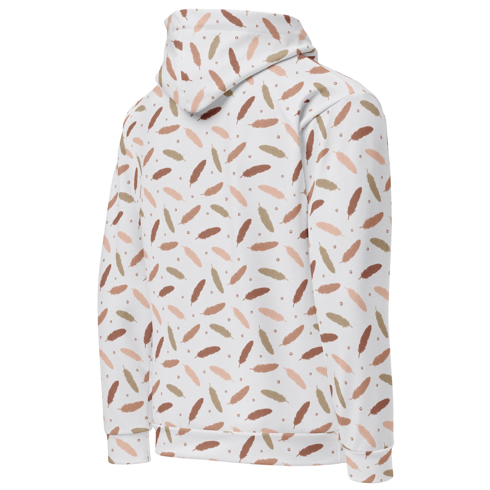 Mocha Mousse Feathers Recycled Unisex Hoodie product image (5)