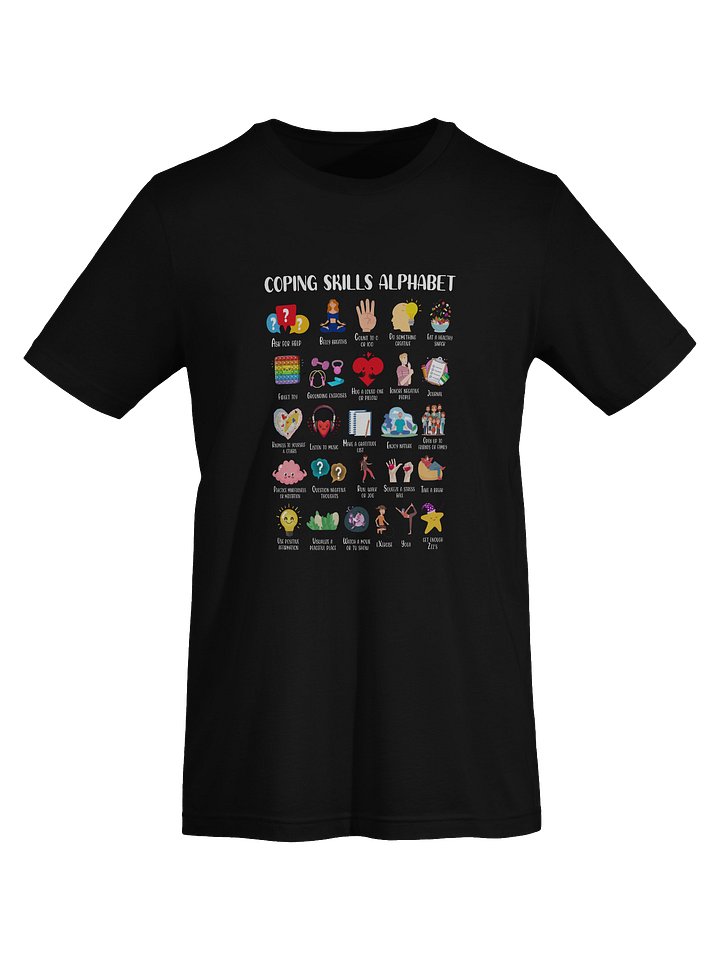 Coping Skills Alphabet – Everyday Mental Wellness Tools Unisex T-Shirt product image (1)