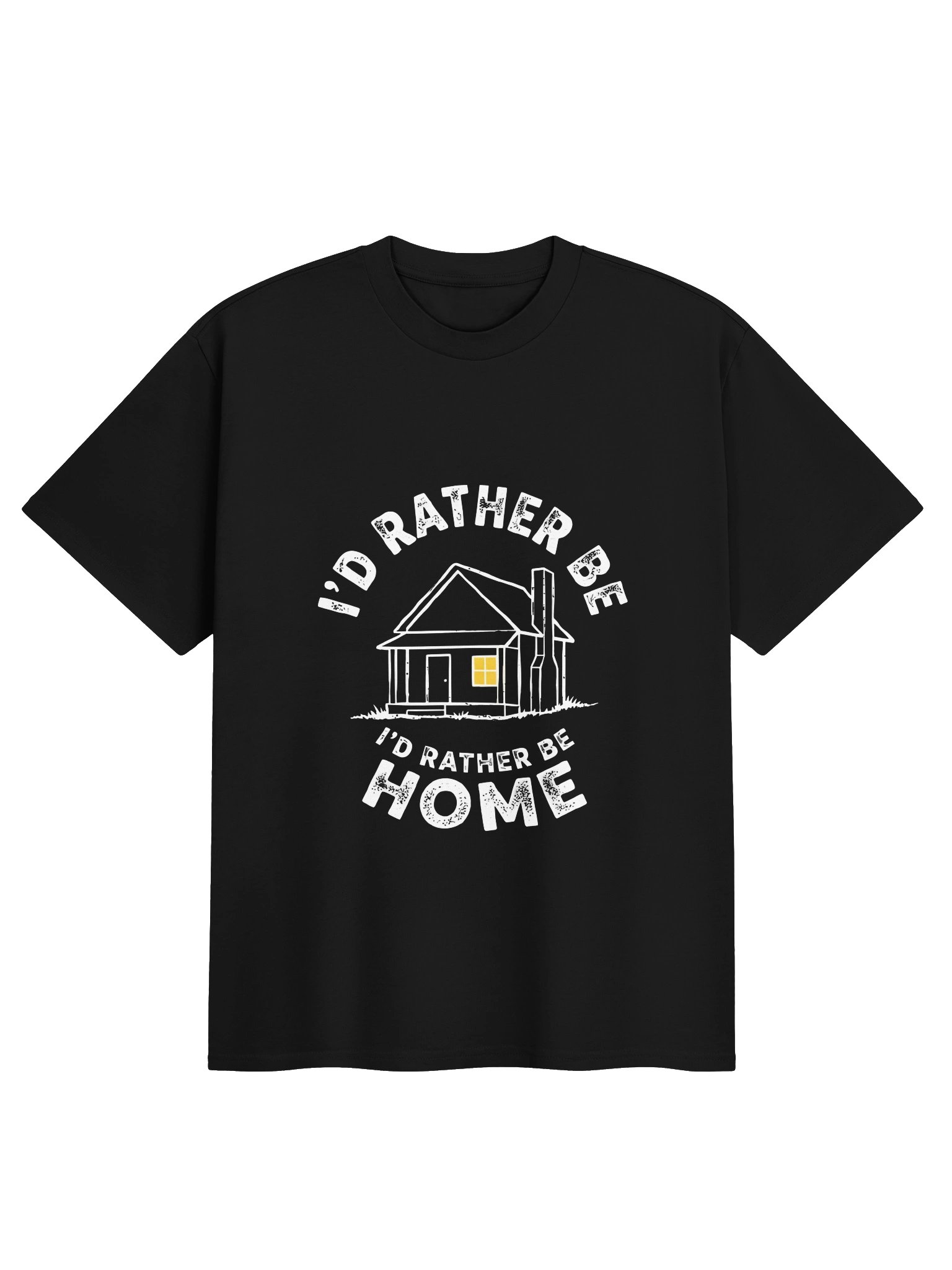 Funny Introvert "I'd Rather Be Home" Cozy House Vintage Graphic T-Shirt product image (2)