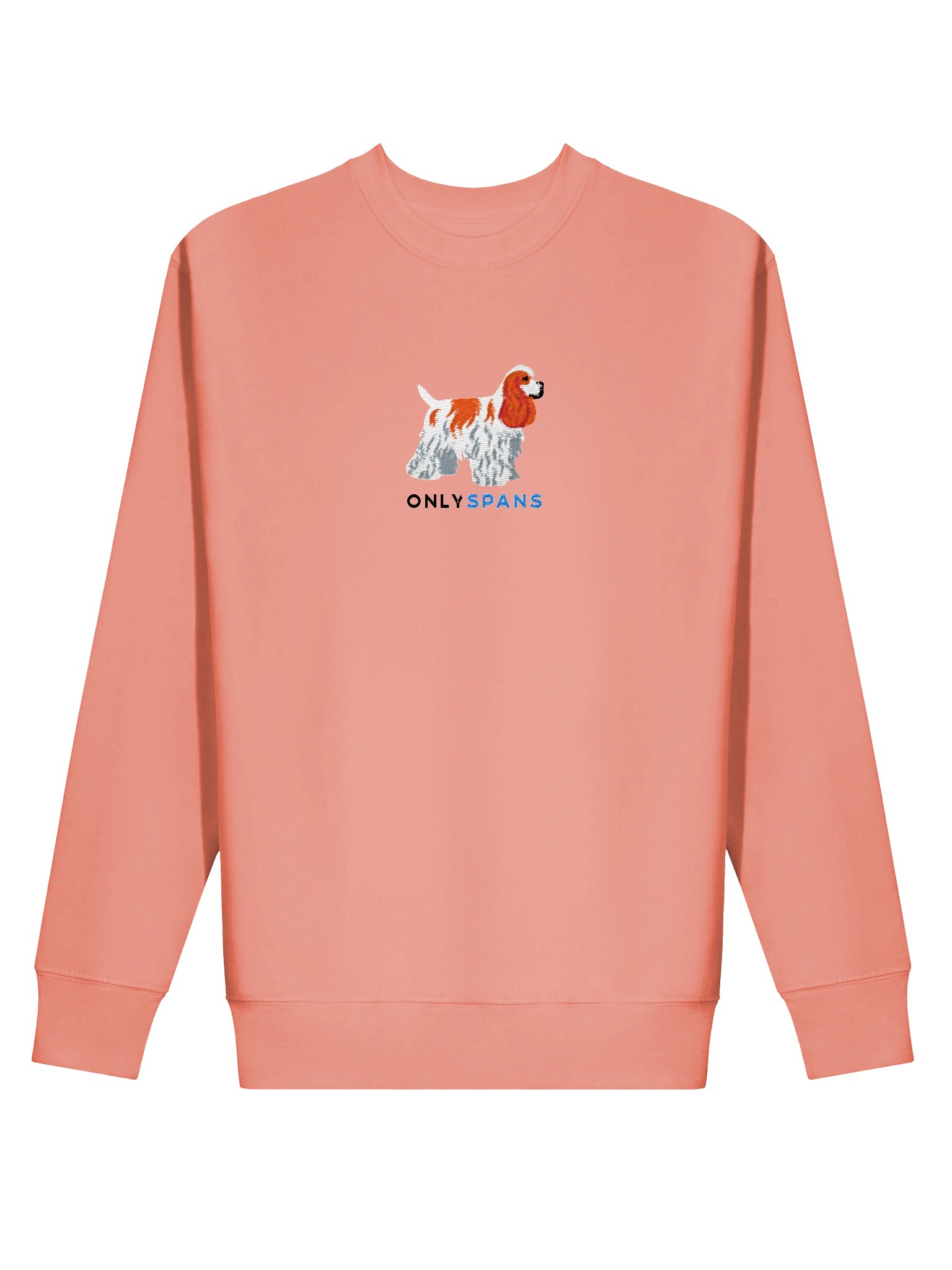 Only Spans Sweatshirt (Embroidered) of an American Cocker Spaniel(Parti Red and White) product image (30)