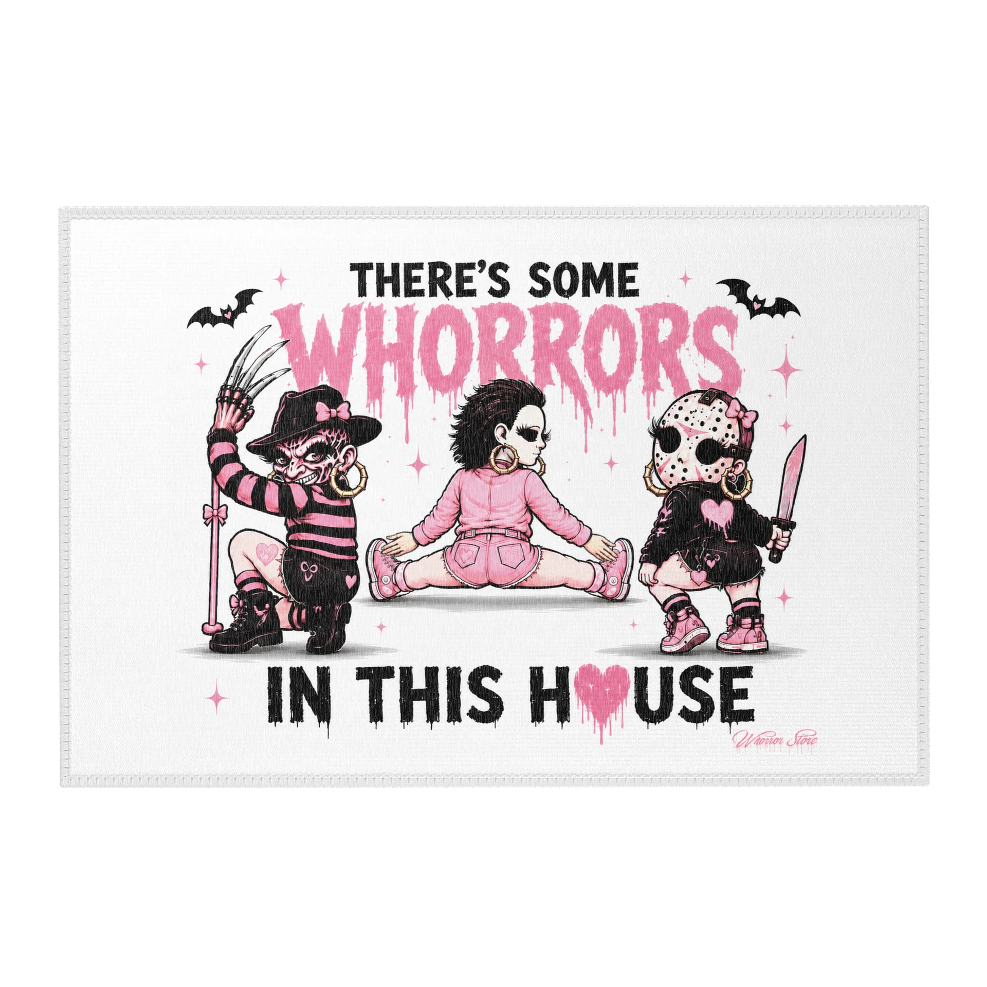 Whorrors In This House- Light Pink Door Mat product image (1)