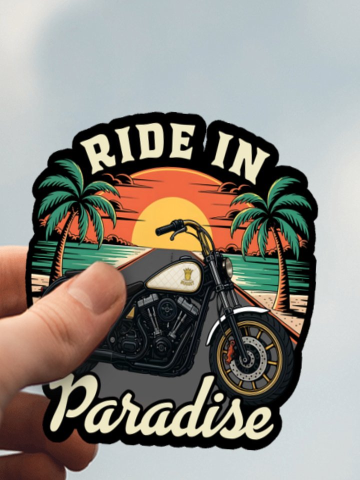 Ride in Paradise Sticker product image (1)