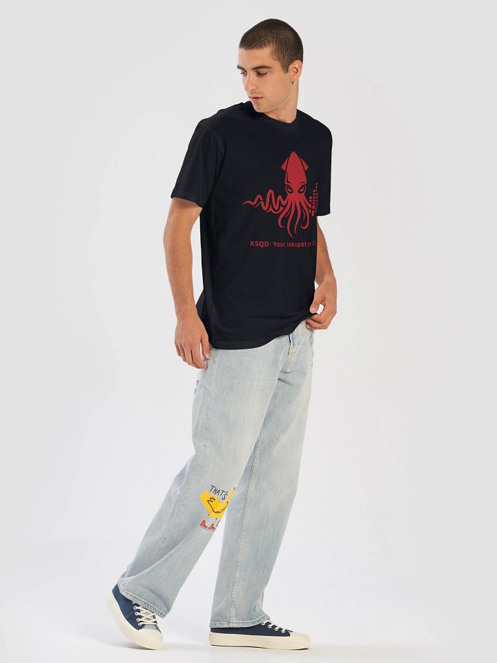 KSQD “Soundwave Squid” Premium Crew Neck Tee (Red Squid) product image (1)