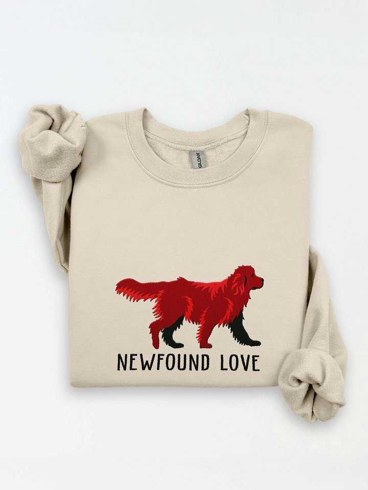 Newfound Love Sweatshirt(Embroidered) of a Newfoundland(Chocolate) product image (1)