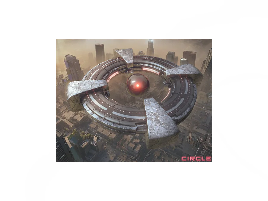 CIRCLE: "Alien Ship" 3D Key Shot (Top View) product image (2)